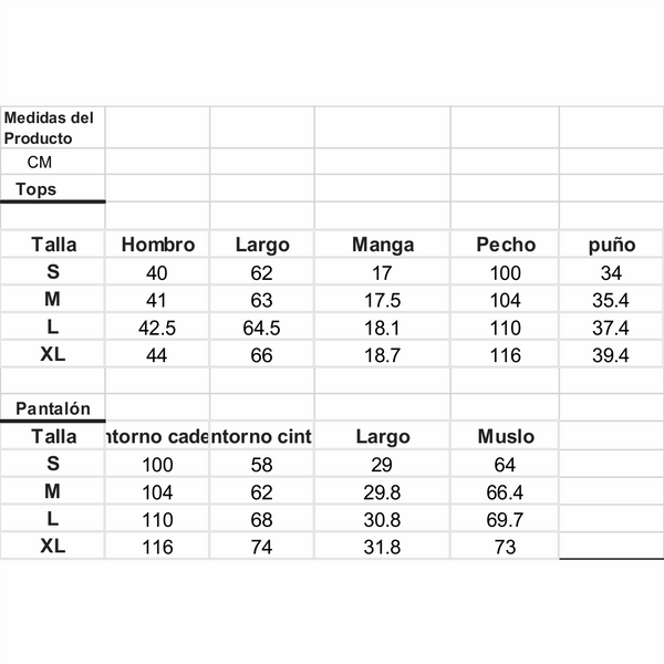 TALLA S - Pijama