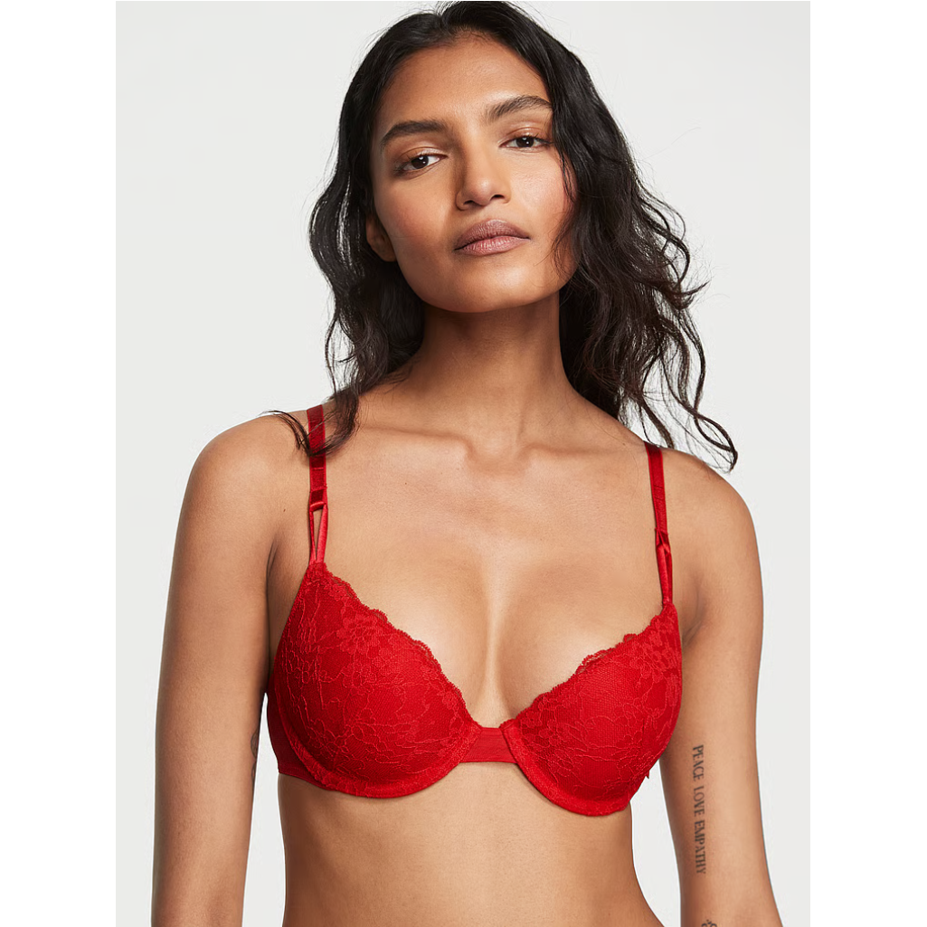Brasier rojo de encaje deals