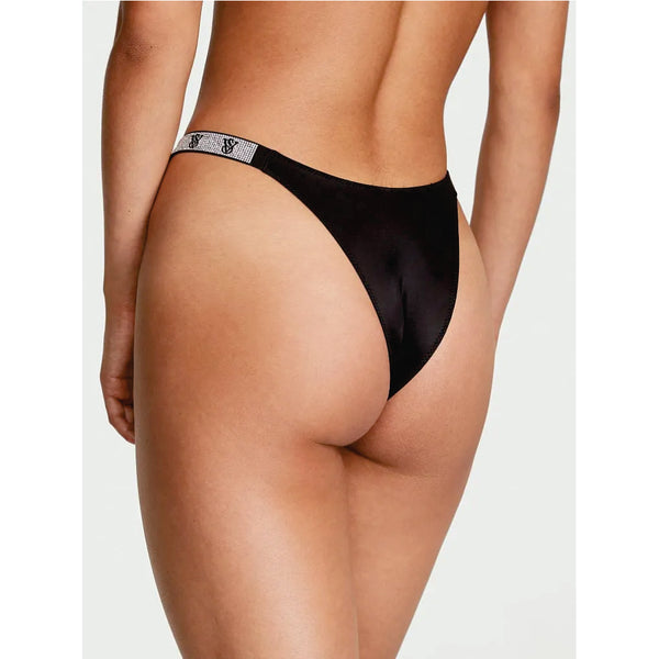 TALLA S - Bikini Brasileña Shine Strap Negro