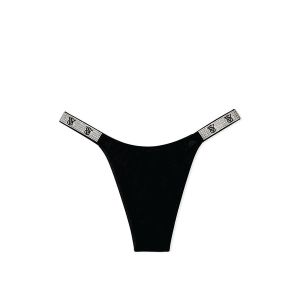 TALLA S - Bikini Brasileña Shine Strap Negro