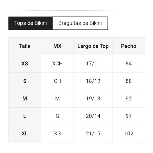 Talla  XL - BIKINI