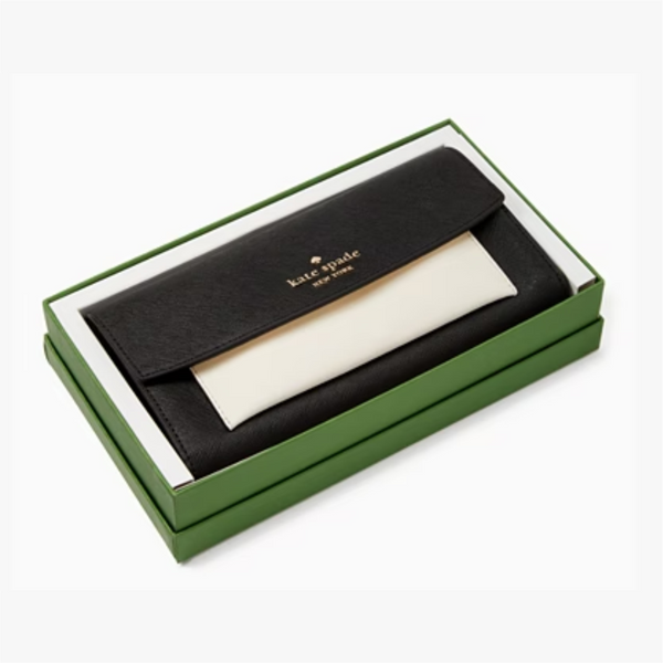 Kate Spade Black Cartera con Tarjetero