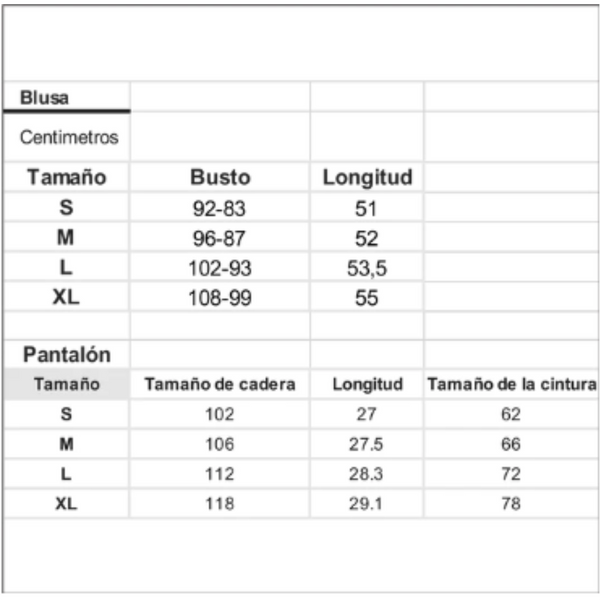 TALLA L - Pijama