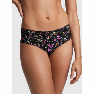 BIKINI - Talla M Negro Flores ( Sin Costuras )