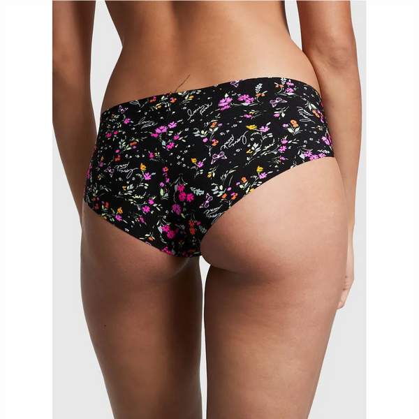 BIKINI - Talla M Negro Flores ( Sin Costuras )