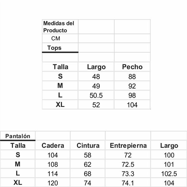 TALLA M - Pijama