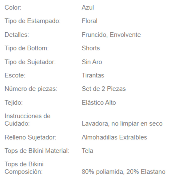 Talla S - TRAJE DE BAÑO COMPLETO (copia)