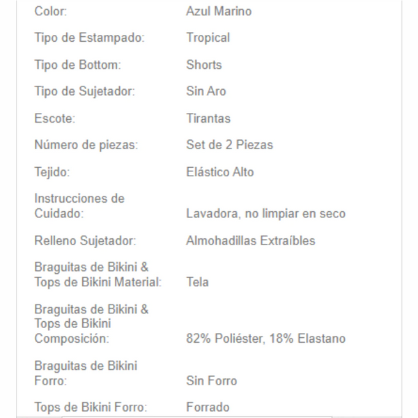 Talla  L  - TRAJE DE BAÑO COMPLETO