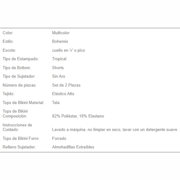Talla  XL - TRAJE DE BAÑO COMPLETO