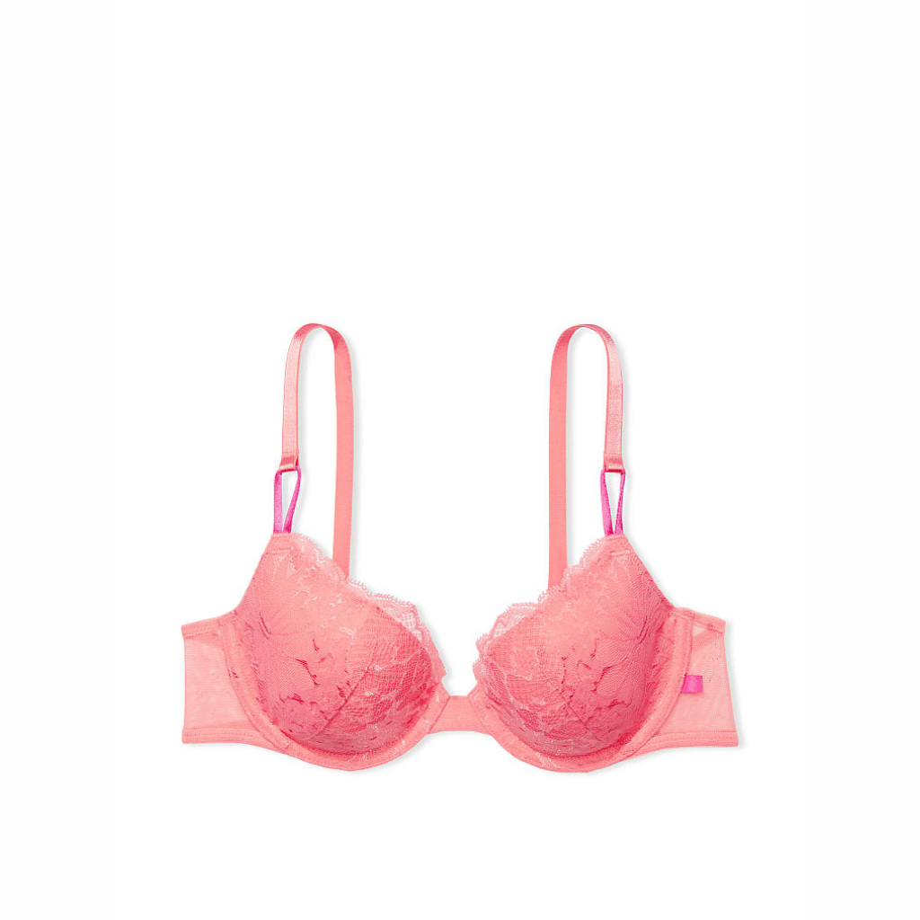 38C Rose Dusk Mauve Pink Extreme Lift Victorias Secret Plunge PushUp UW Bra