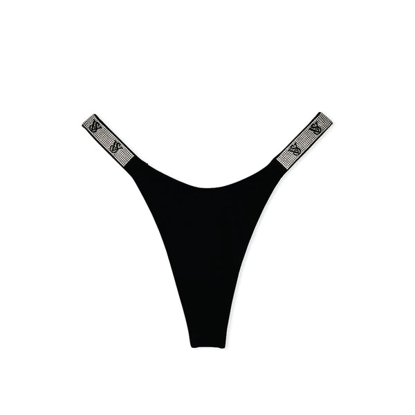 TALLA M- Tanga Shine Strap Negro