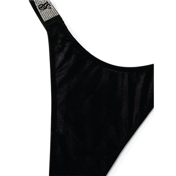 TALLA M- Tanga Shine Strap Negro