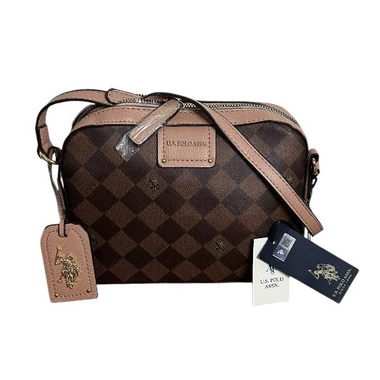 Polo Cuadros Negro / Café CROSSBODY