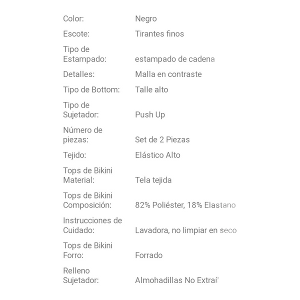 Talla 3XL - BIKINI