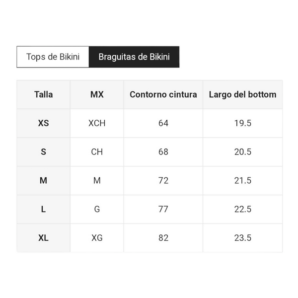 Talla  XL - BIKINI