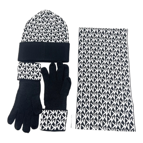 SET BUFANDA Michael Kors Talla 0/S Negro