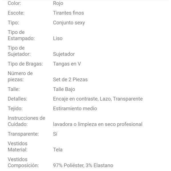 BABY DOLL - Talla S