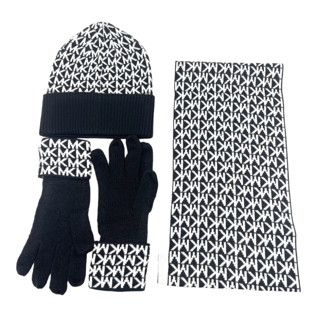 SET BUFANDA Michael Kors Talla 0/S Negro
