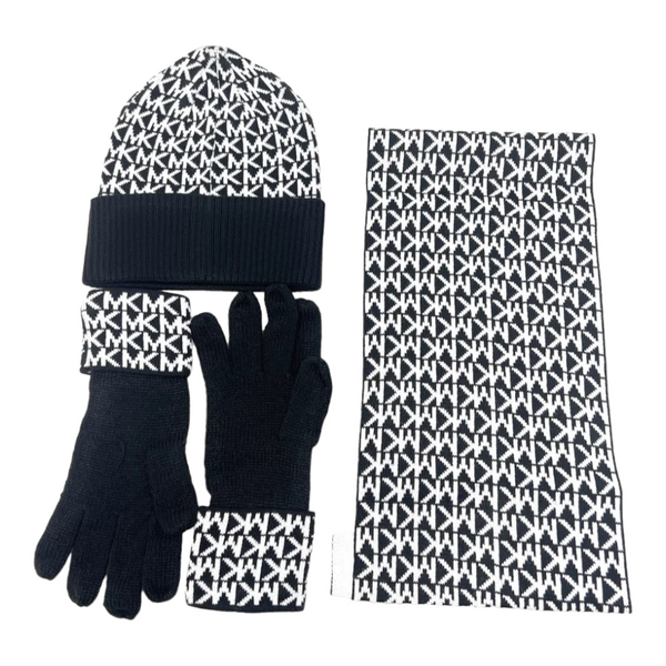 SET BUFANDA Michael Kors Talla 0/S Negro