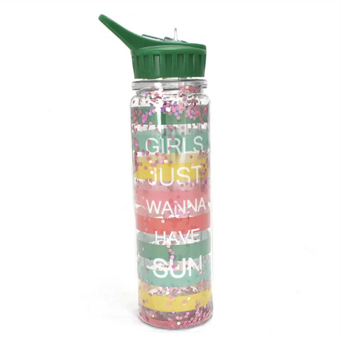 Botella para agua de 550 ml con popote flip-up