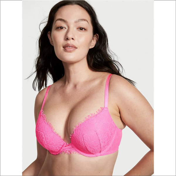 34B- Brasier push up con detalle de lazos entrecruzados