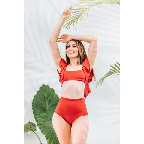 Talla L - BIKINI Rojo Quemado