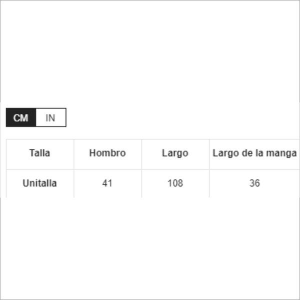 Unitalla - Kimono de malla transparente con bordado