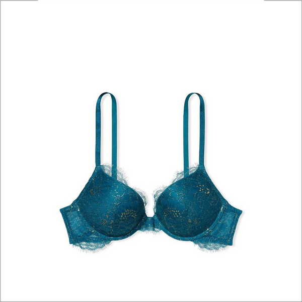 34C - Brasier push up de encaje con brillo