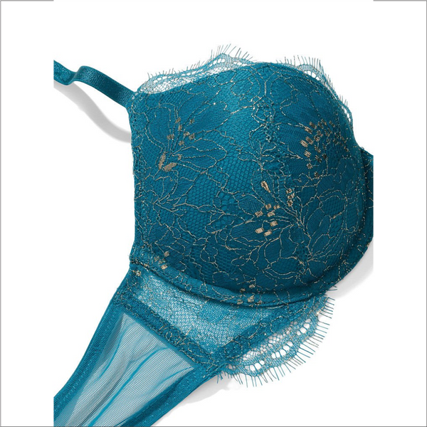 34C - Brasier push up de encaje con brillo