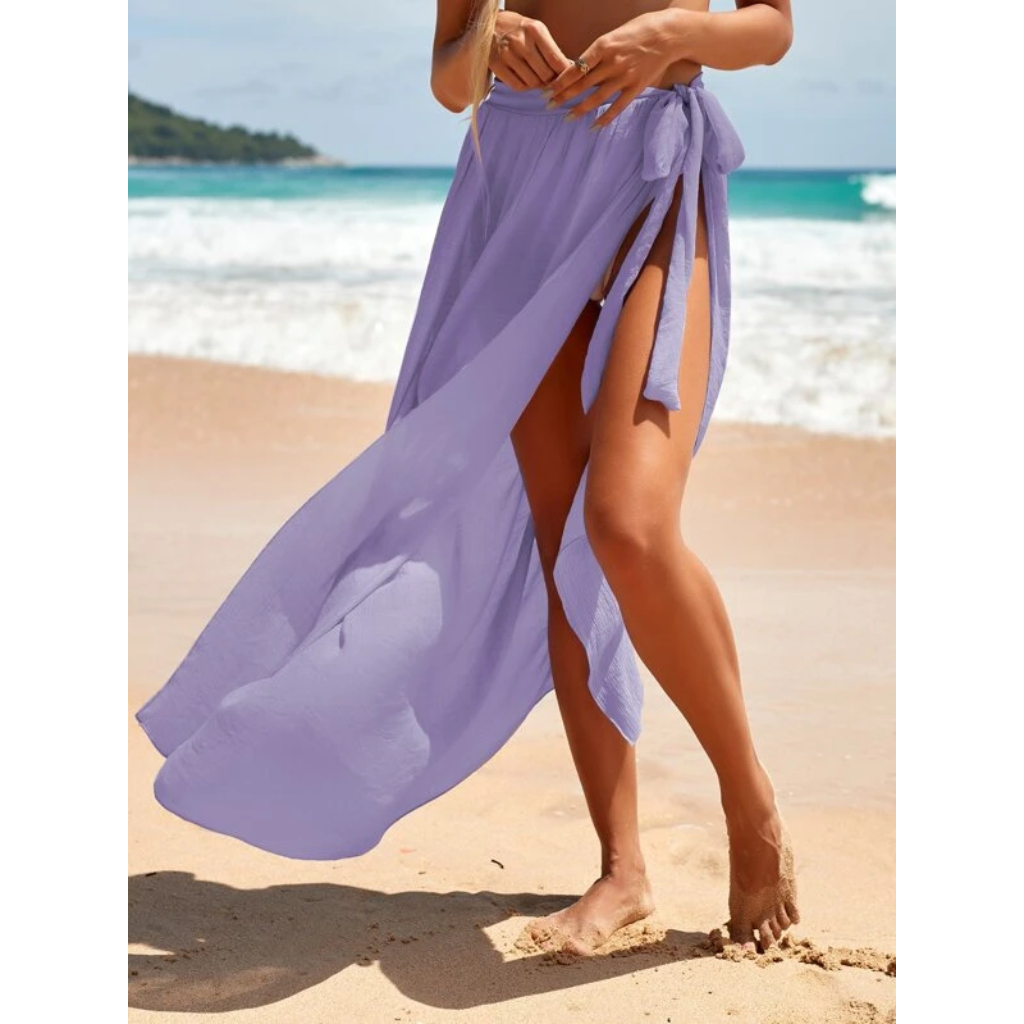 Talla S - Falda Lisa con Nudo