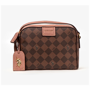 Polo Cuadros Negro / Café CROSSBODY