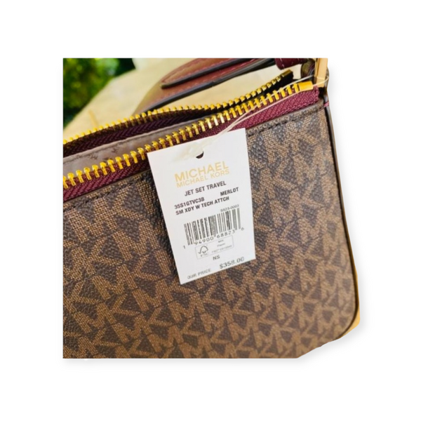 Michael Kors Multi Pochette Jet Set Travel Café Tinto