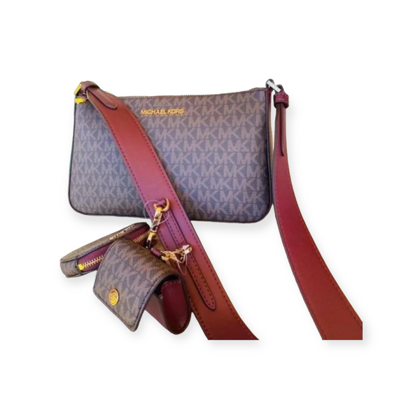 Michael Kors Multi Pochette Jet Set Travel Café Tinto